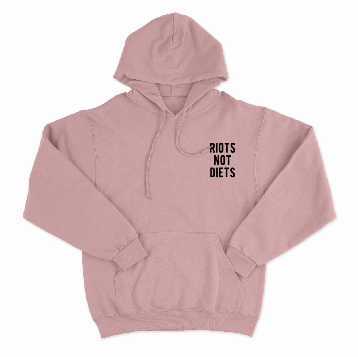 Riots Not Diets Embroidered Hoodie