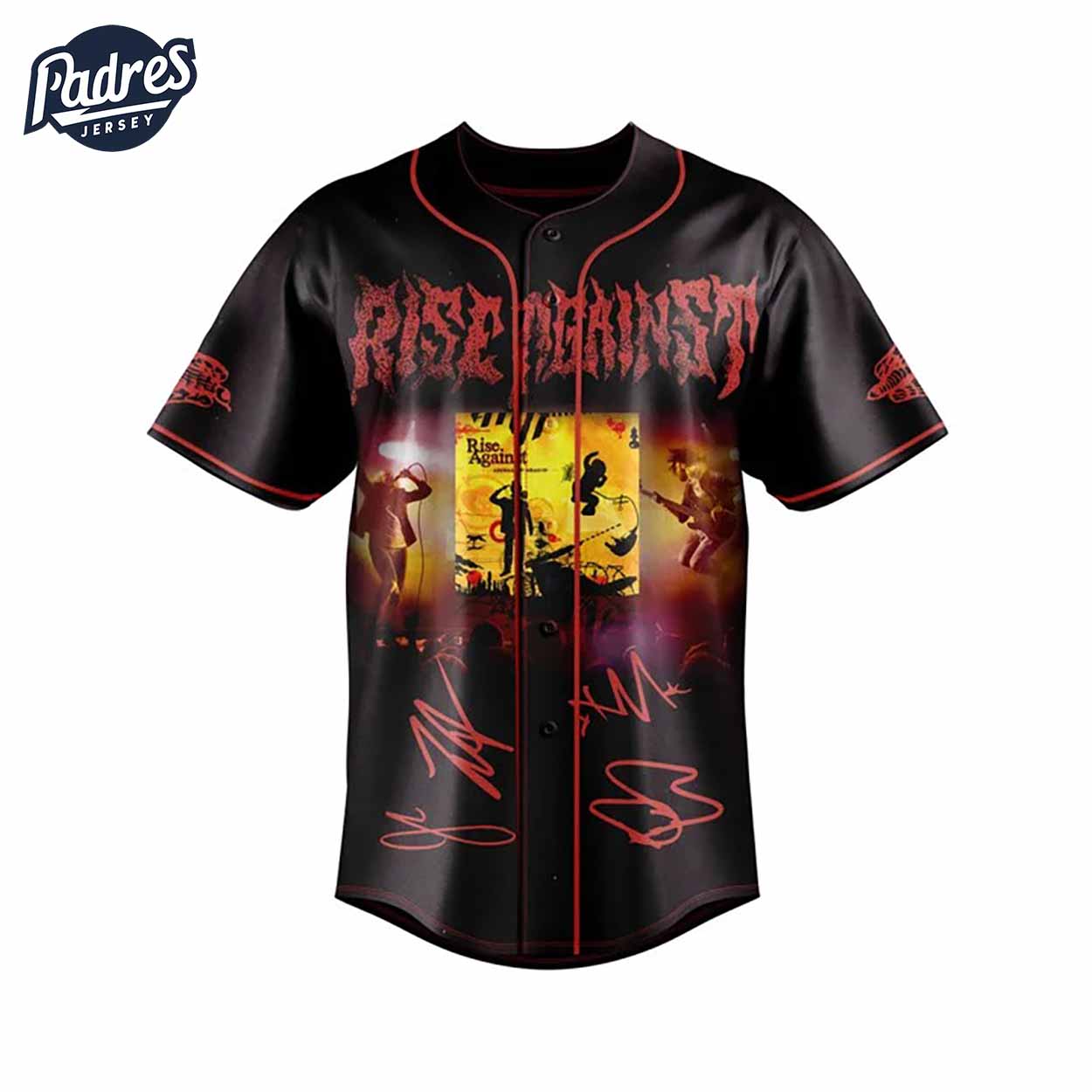 Rise Against Baseball Jersey Outfit - Music Merch - Padres Jersey Oasis: Elevate Your Baseball Style Game