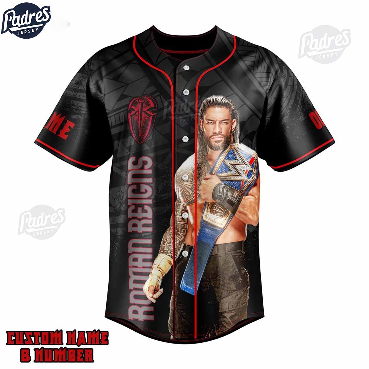 Roman Reigns Empire Custom Baseball Jersey - Padres Jersey Oasis: Elevate Your Baseball Style Game