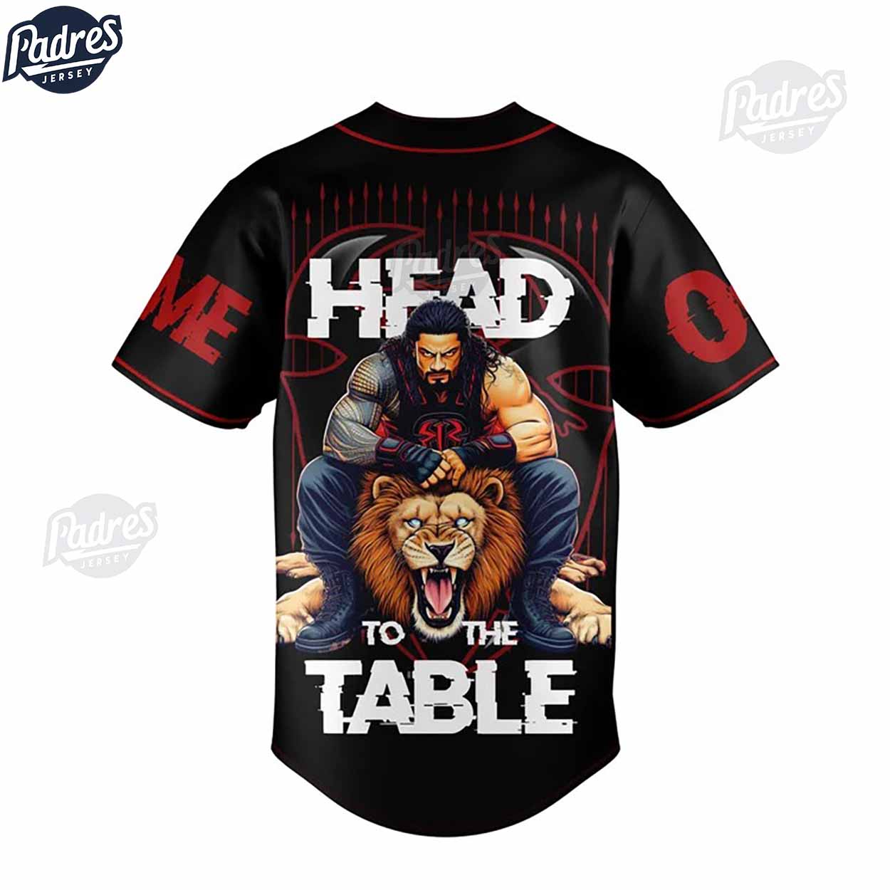 Roman Reigns Head Of The Table Custom Baseball Jersey - Padres Jersey Oasis: Elevate Your Baseball Style Game
