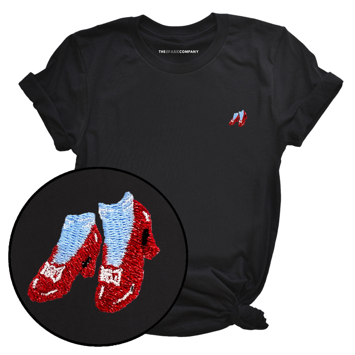 Ruby Slippers Embroidery Detail T-Shirt