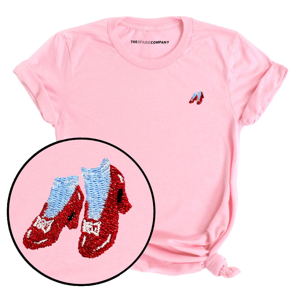 Ruby Slippers Embroidery Detail T-Shirt