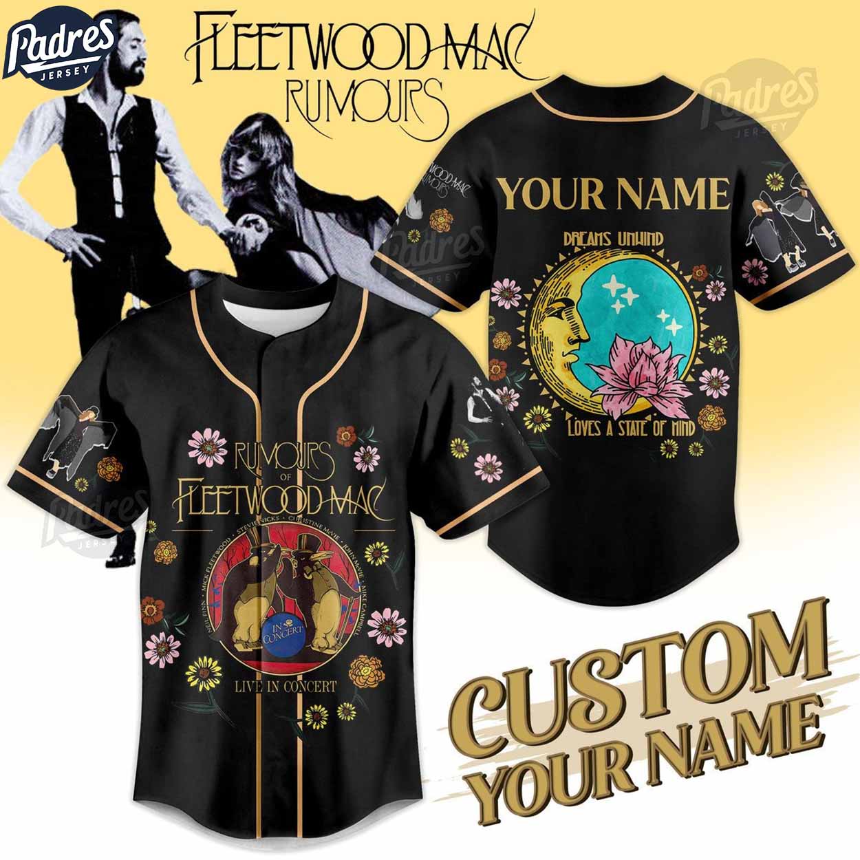 Rumours Of Fleetwood Mac Personalized Baseball Jersey - Padres Jersey Oasis: Elevate Your Baseball Style Game
