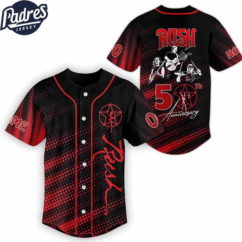 Rush band 50th Anniversary Custom Baseball Jersey - Padres Jersey Oasis: Elevate Your Baseball Style Game