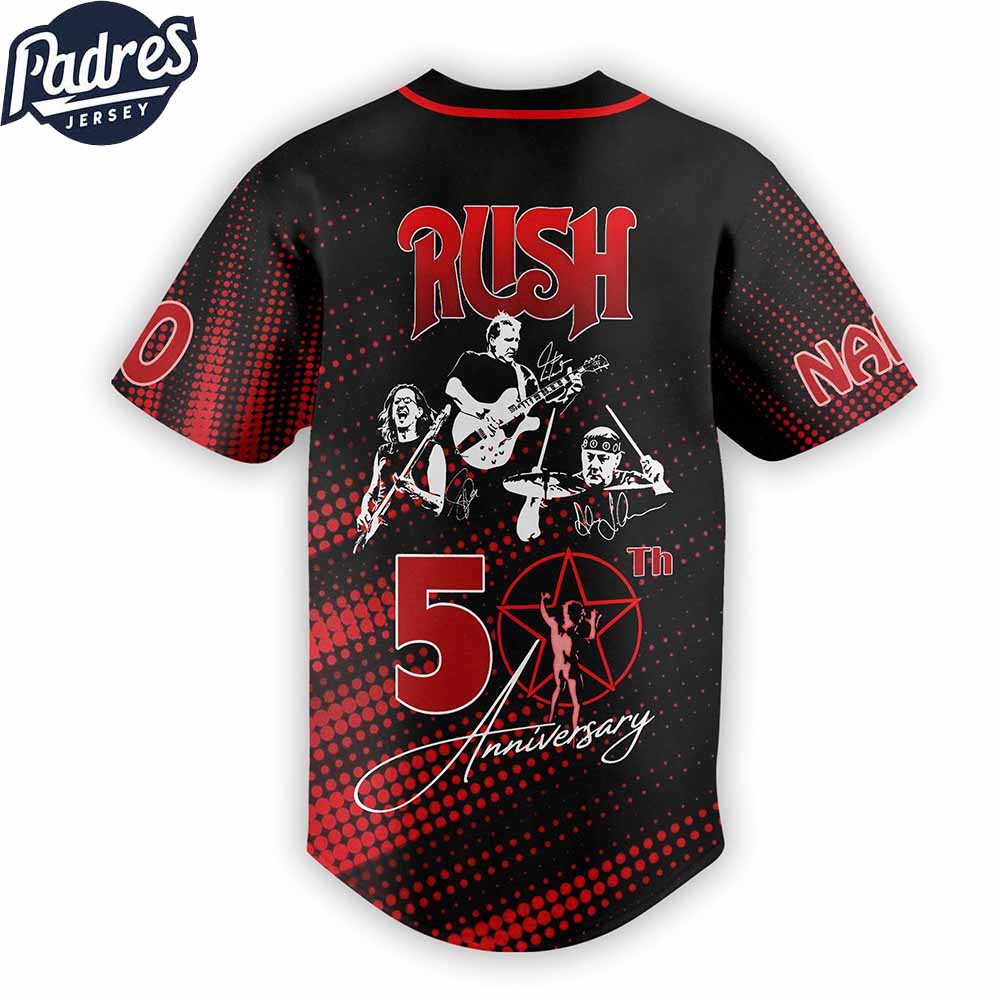 Rush band 50th Anniversary Custom Baseball Jersey - Padres Jersey Oasis: Elevate Your Baseball Style Game