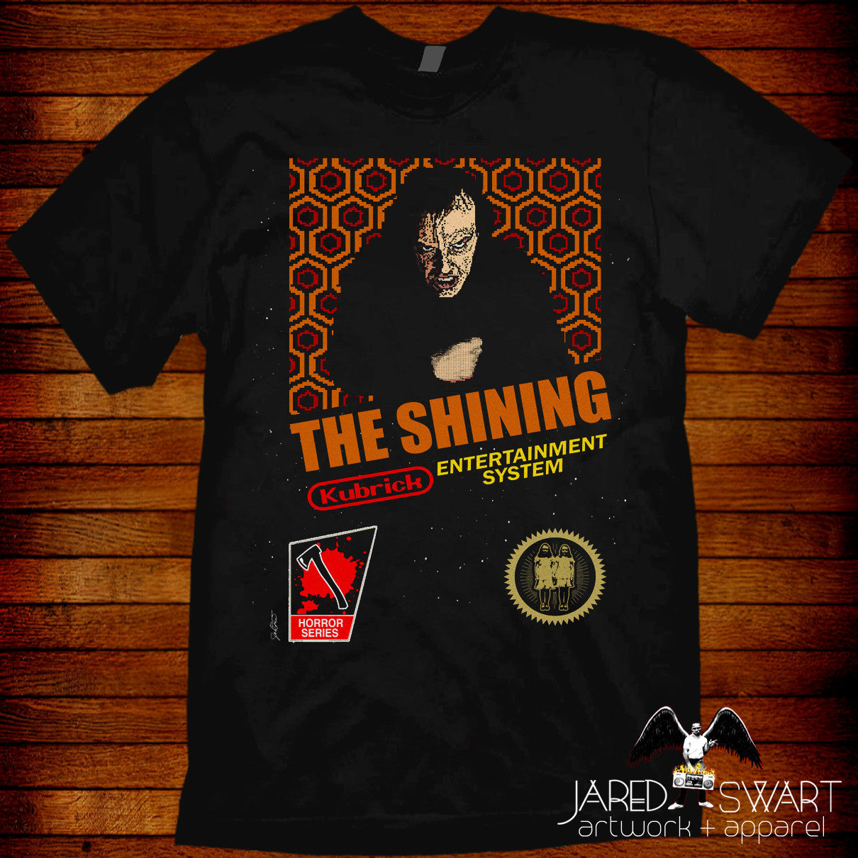 The Shining T-shirt NES mash-up