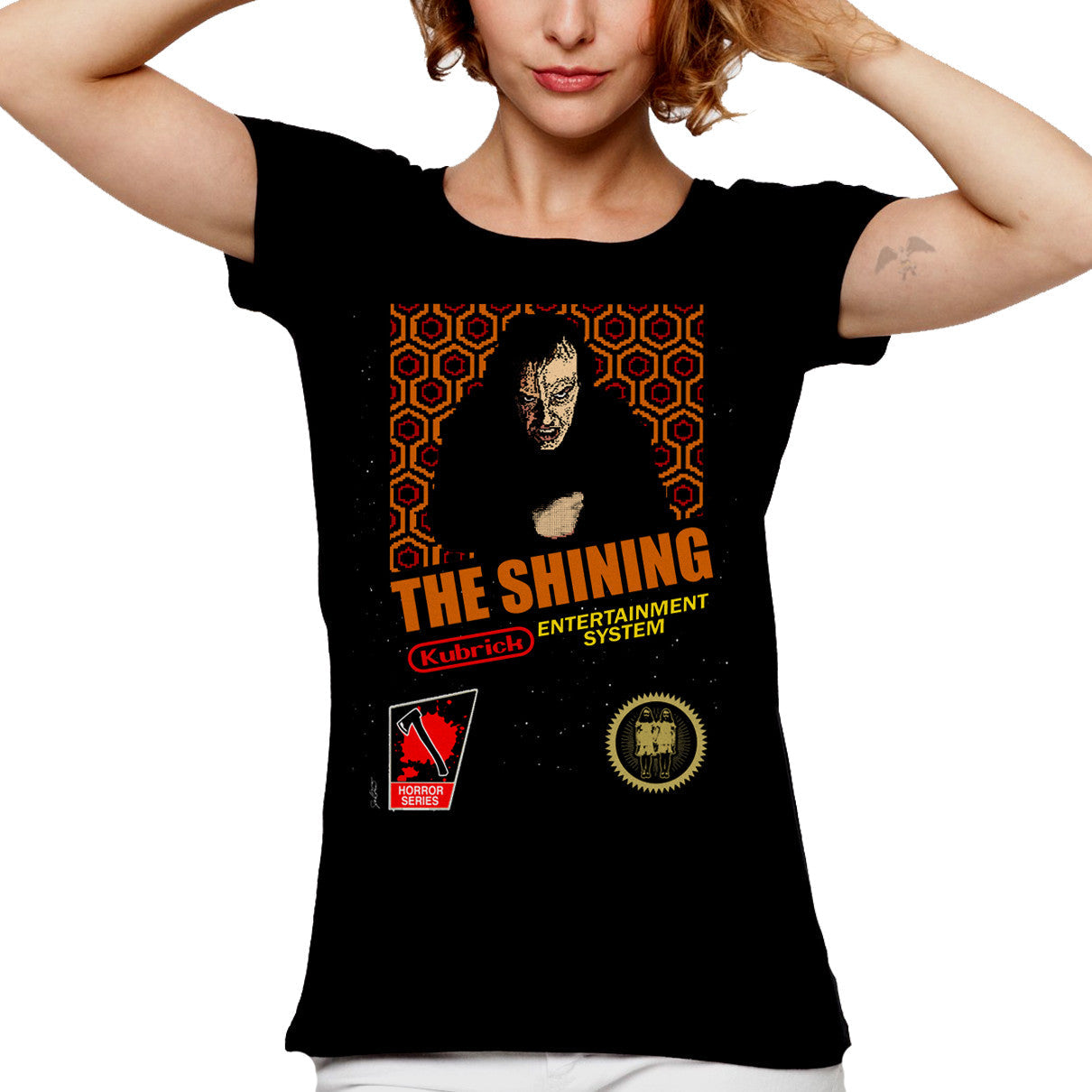 The Shining T-shirt NES mash-up