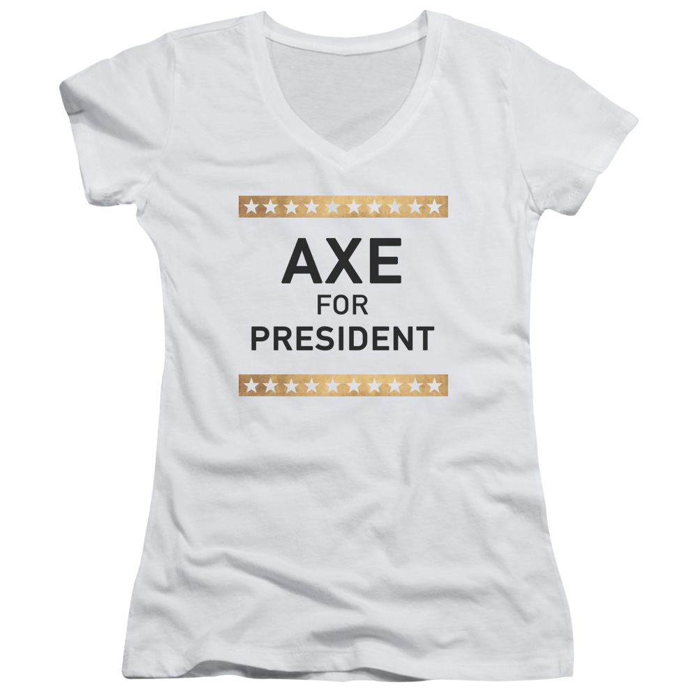 Billions Axe For President - Juniors V-Neck T-Shirt