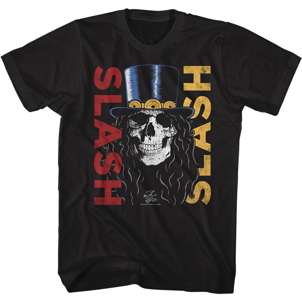 Slash Double Slash Skull T-Shirt Style001