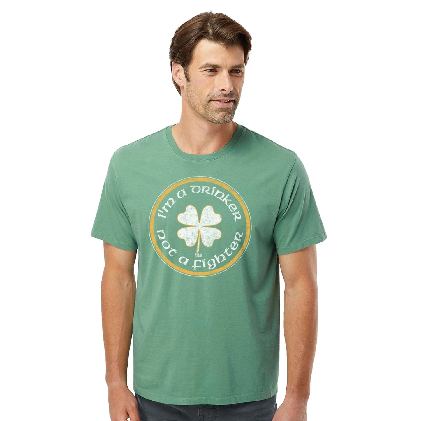 I'm a Drinker Not a Fighter Organic Cotton T-shirt