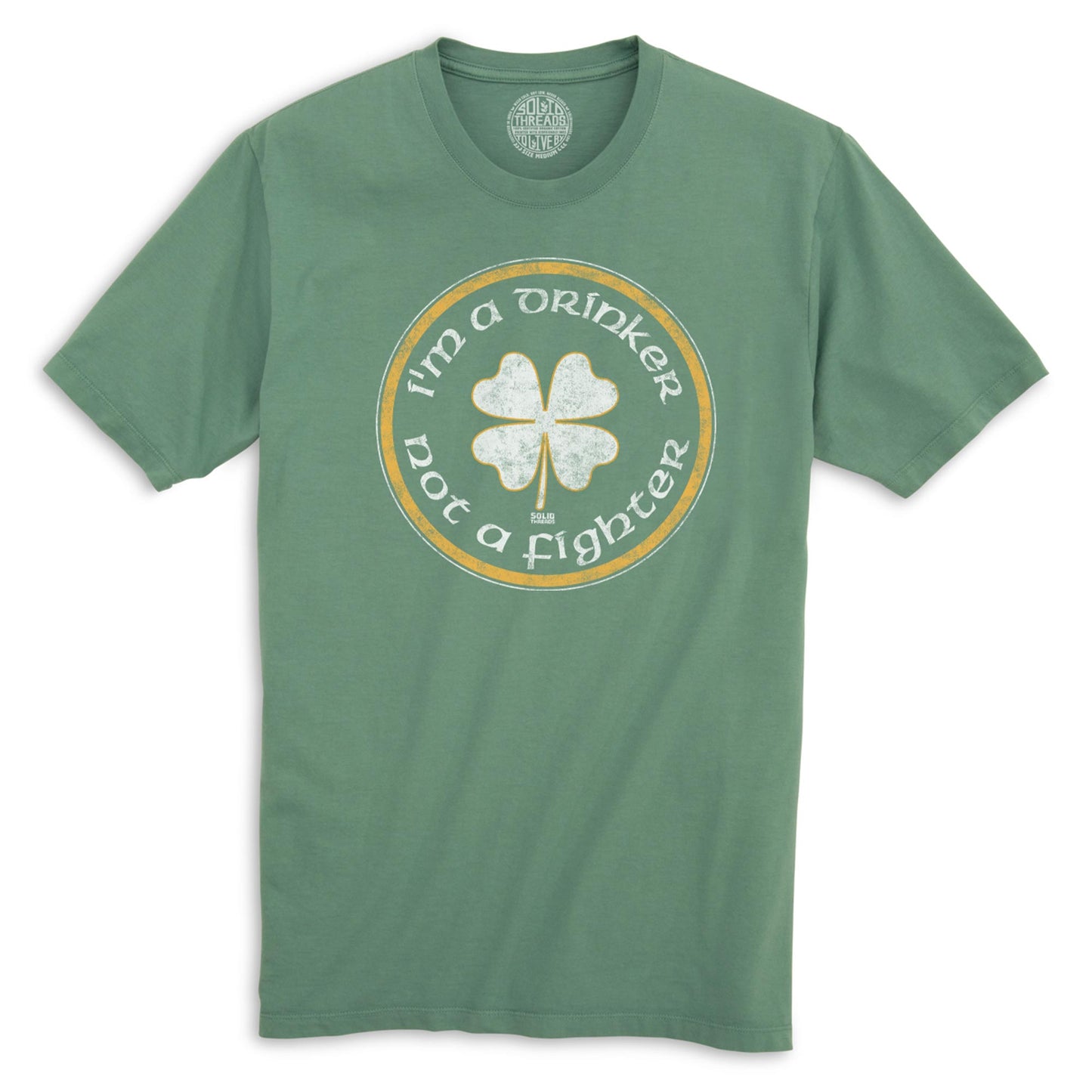 I'm a Drinker Not a Fighter Organic Cotton T-shirt