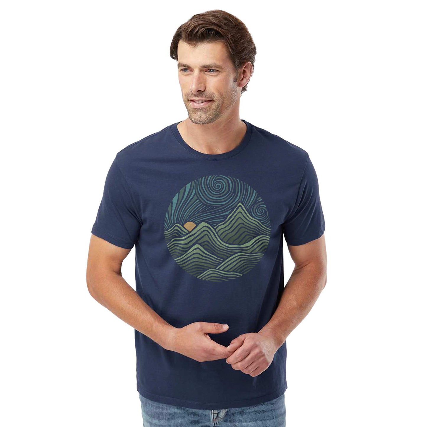 Swirly Mountains | Design by Dylan Fant Organic Cotton T-shirt