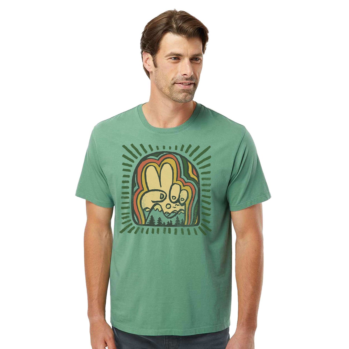 Peace Mountains | Design by Dylan Fant Organic Cotton T-shirt