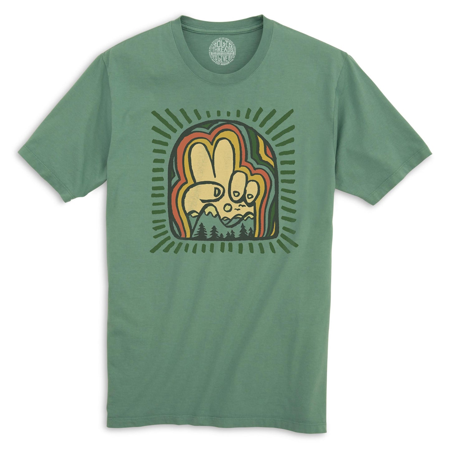 Peace Mountains | Design by Dylan Fant Organic Cotton T-shirt