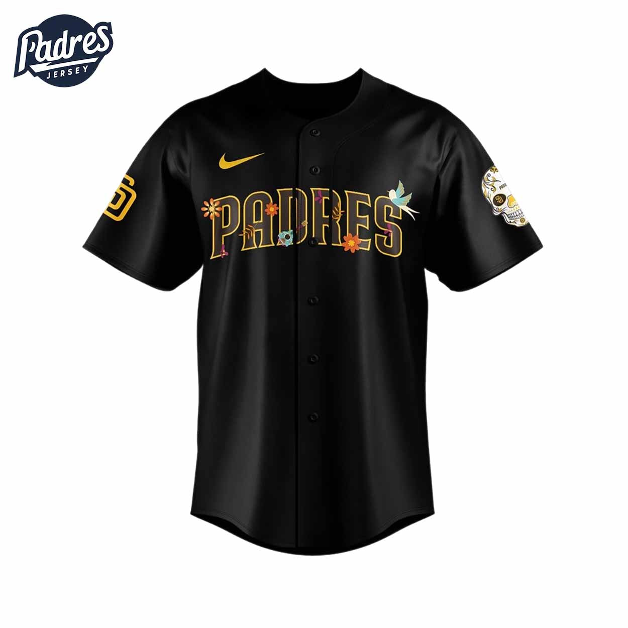 San Diego Padres Dia De Los Muertos Black Baseball Jersey - Padres Jersey Oasis: Elevate Your Baseball Style Game