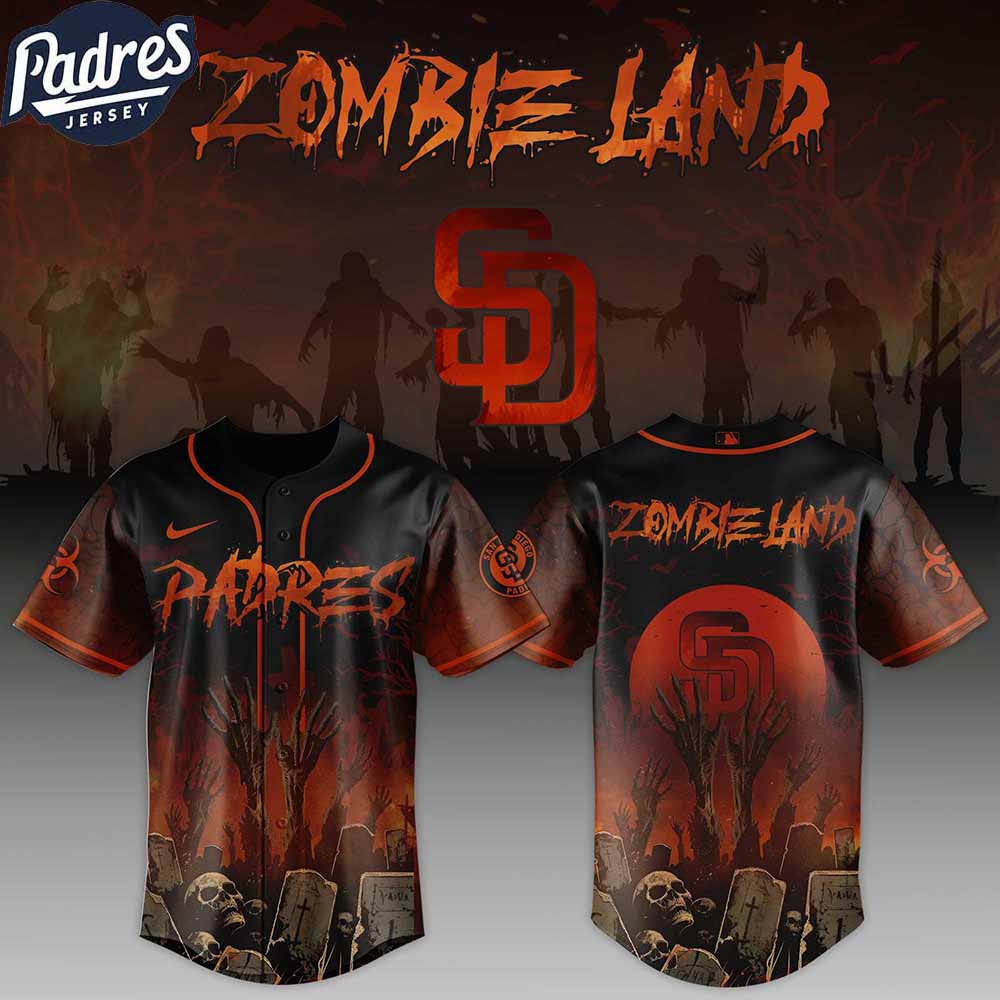 San Diego Padres MLB X Zombie Land Custom Baseball Jersey - Padres Jersey Oasis: Elevate Your Baseball Style Game