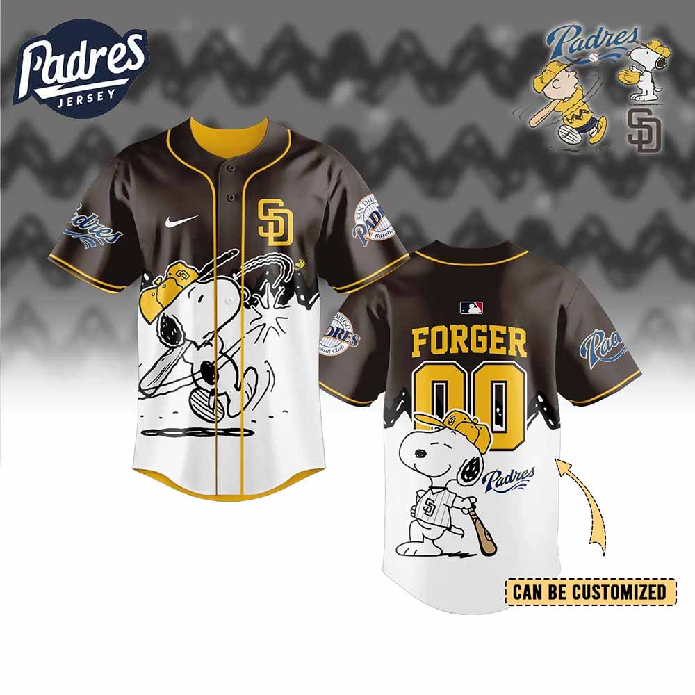 San Diego Padres x Peanuts Personalized Baseball Jersey For Fans - Padres Jersey Oasis: Elevate Your Baseball Style Game
