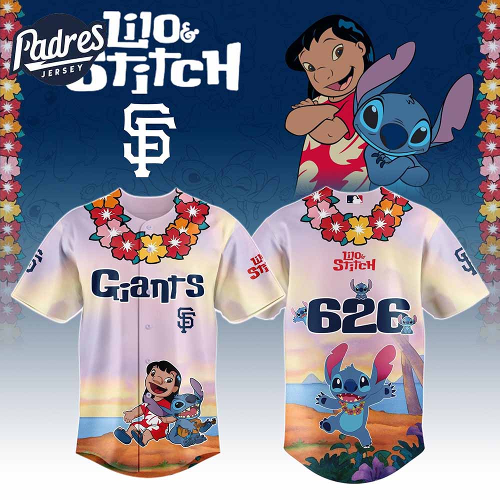 San Francisco Giants MLB X Lilo Stitch Personalized Baseball Jersey - Padres Jersey Oasis: Elevate Your Baseball Style Game