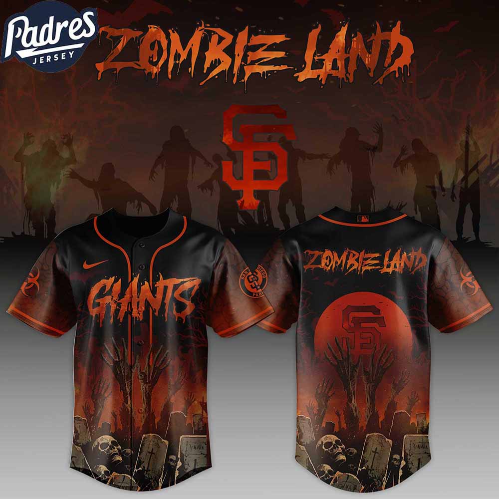 San Francisco Giants MLB X Zombie Land Custom Baseball Jersey - Padres Jersey Oasis: Elevate Your Baseball Style Game
