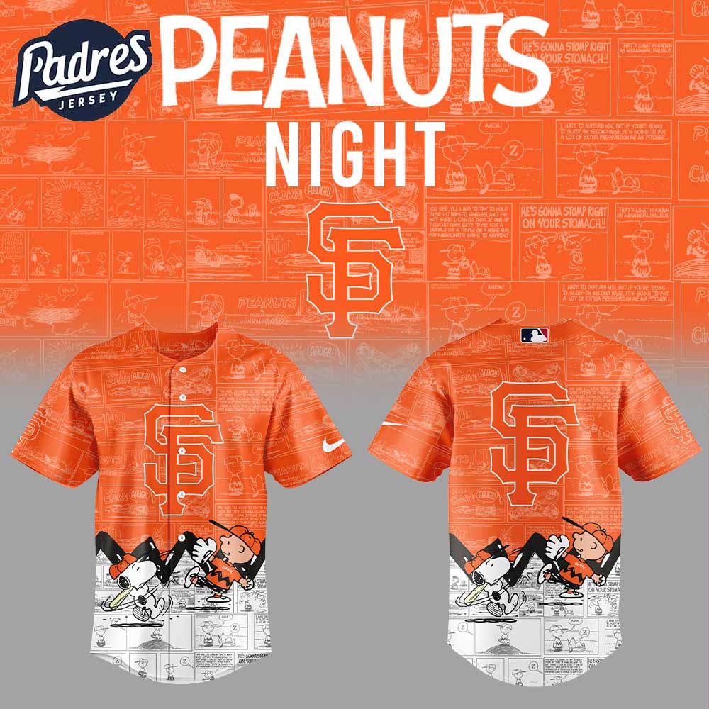 San Francisco Giants x Snoopy 75th Anniversary Baseball Jersey - Padres Jersey Oasis: Elevate Your Baseball Style Game