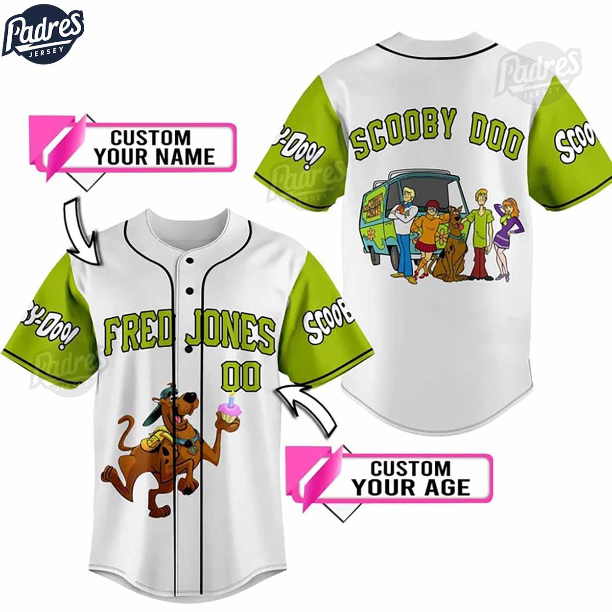 Scooby Doo Fred Jones Baseball Jersey - Padres Jersey Oasis: Elevate Your Baseball Style Game