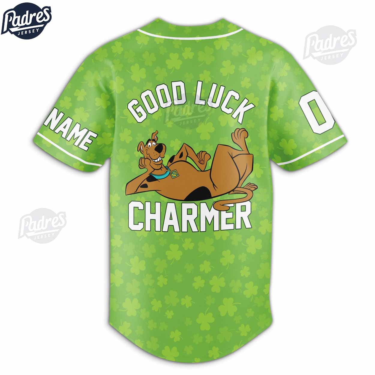 Scooby Doo Kiss Me i'm irish St patrick's Day Custom Baseball Jersey - Padres Jersey Oasis: Elevate Your Baseball Style Game