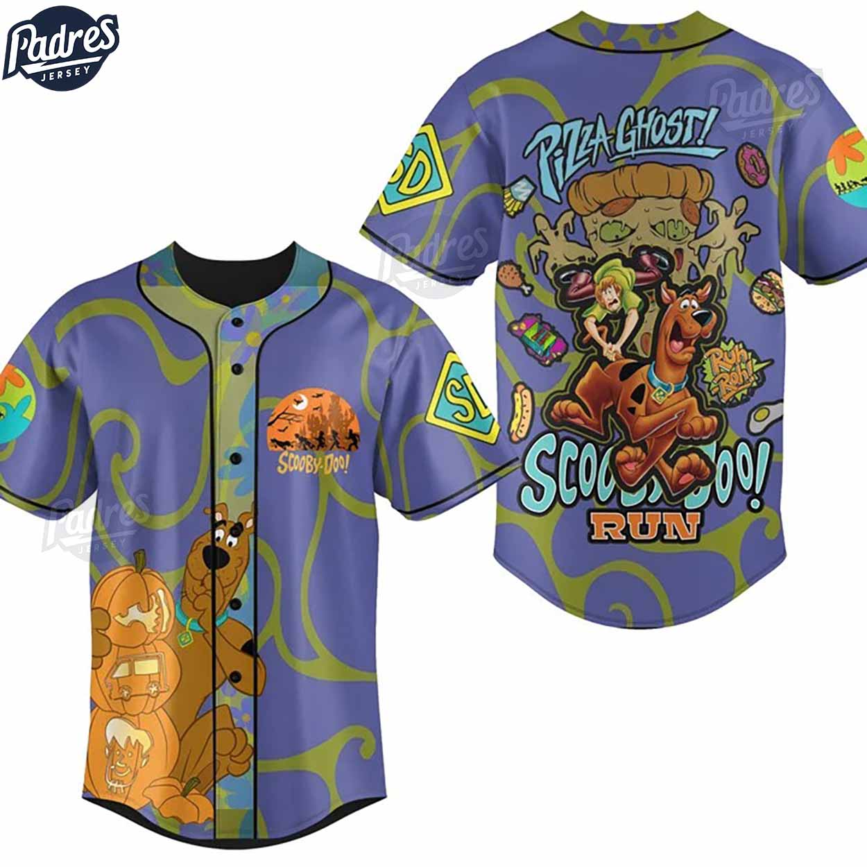 Scooby Doo Pizza Ghost Baseball Jersey - Padres Jersey Oasis: Elevate Your Baseball Style Game