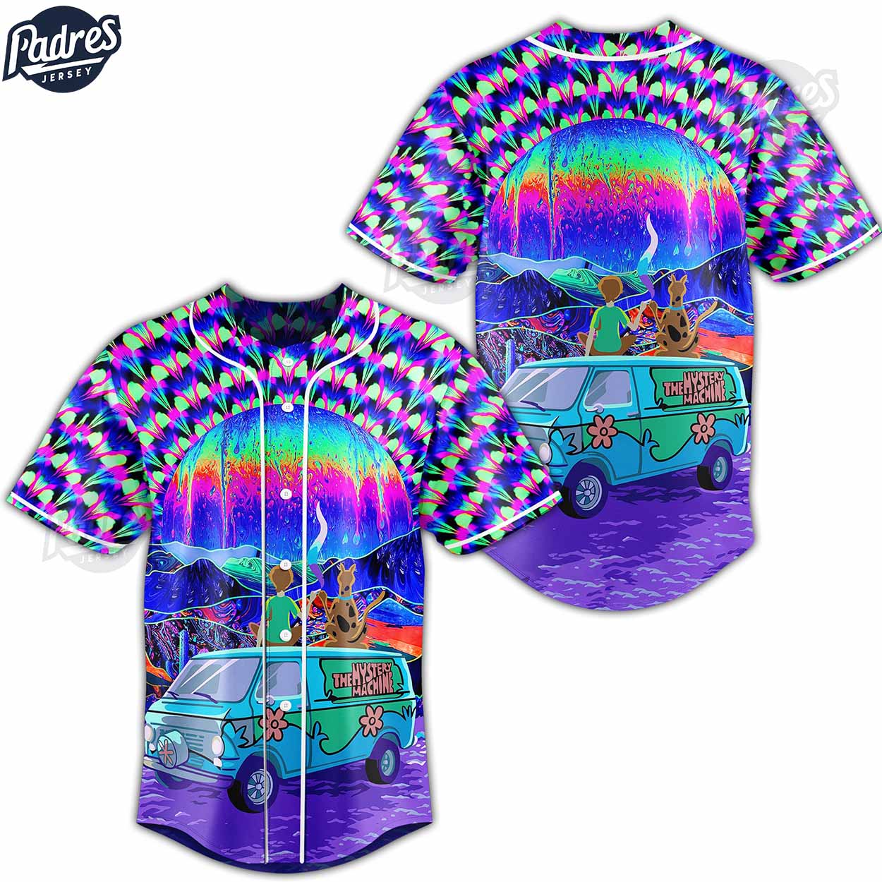 Scooby Doo Trippy Baseball Jersey - Padres Jersey Oasis: Elevate Your Baseball Style Game