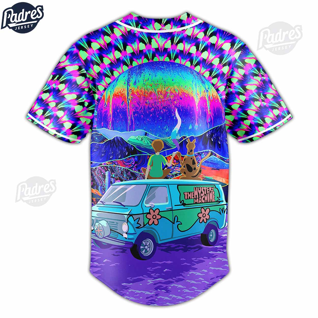 Scooby Doo Trippy Baseball Jersey - Padres Jersey Oasis: Elevate Your Baseball Style Game