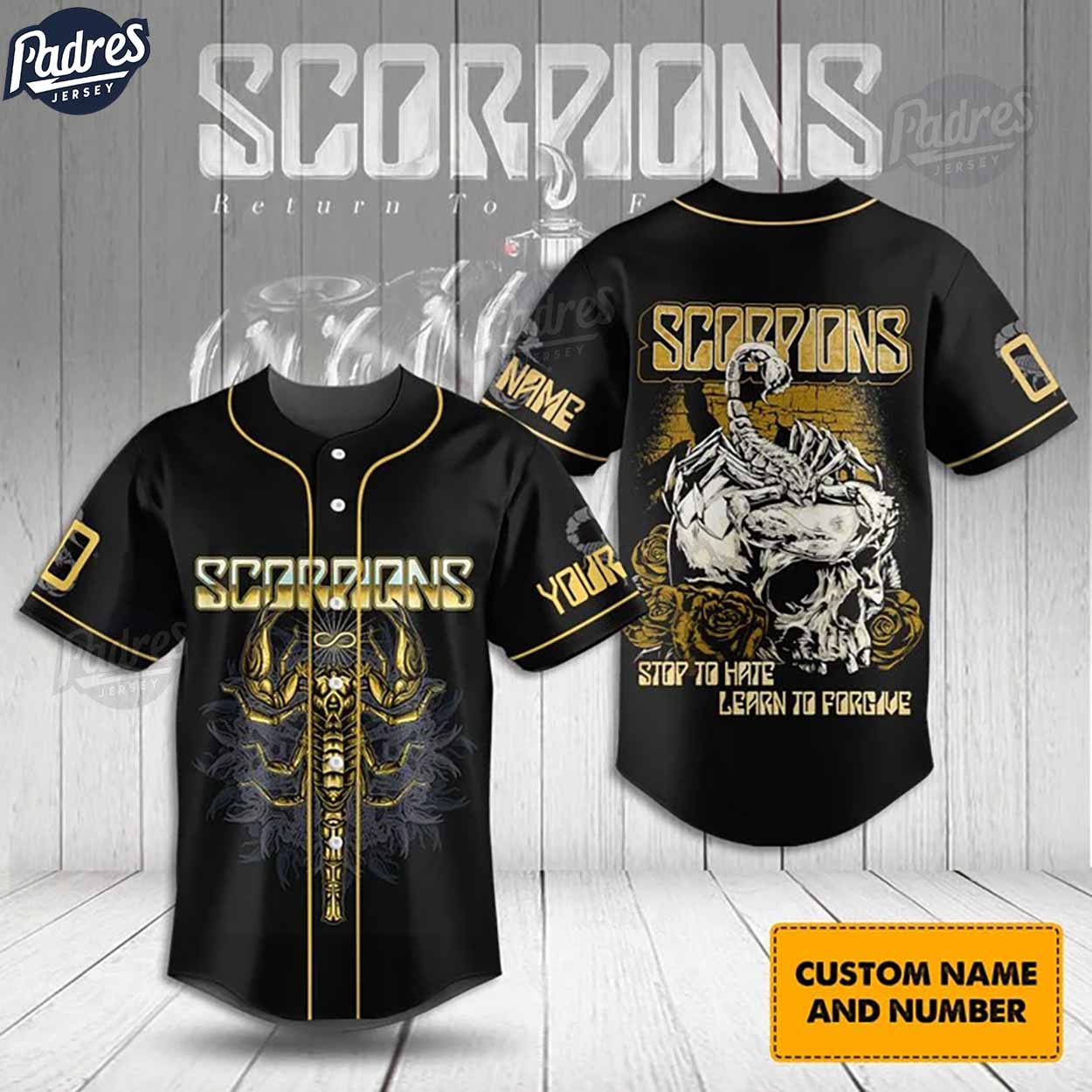 Scorpions Learn To Forgive Custom Baseball Jersey - Padres Jersey Oasis: Elevate Your Baseball Style Game