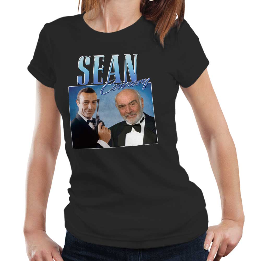 Sean Connery Appreciation Tshirt Fitted Ladies Style001