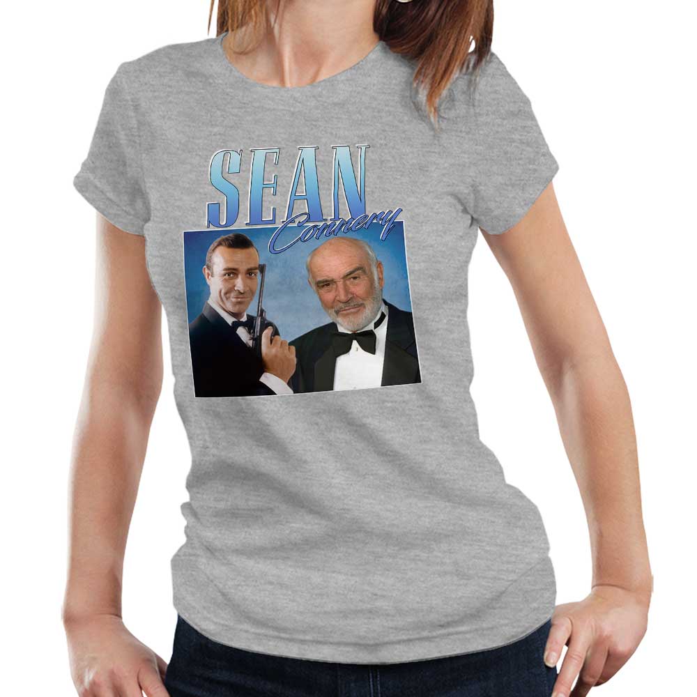 Sean Connery Appreciation Tshirt Fitted Ladies Style001