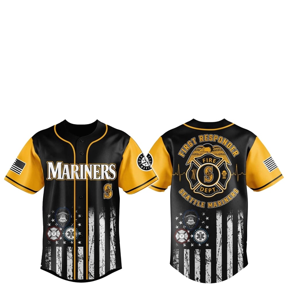 Seattle Mariners First Responders 2025 Baseball Jersey Jogger Hat - Grishko.com