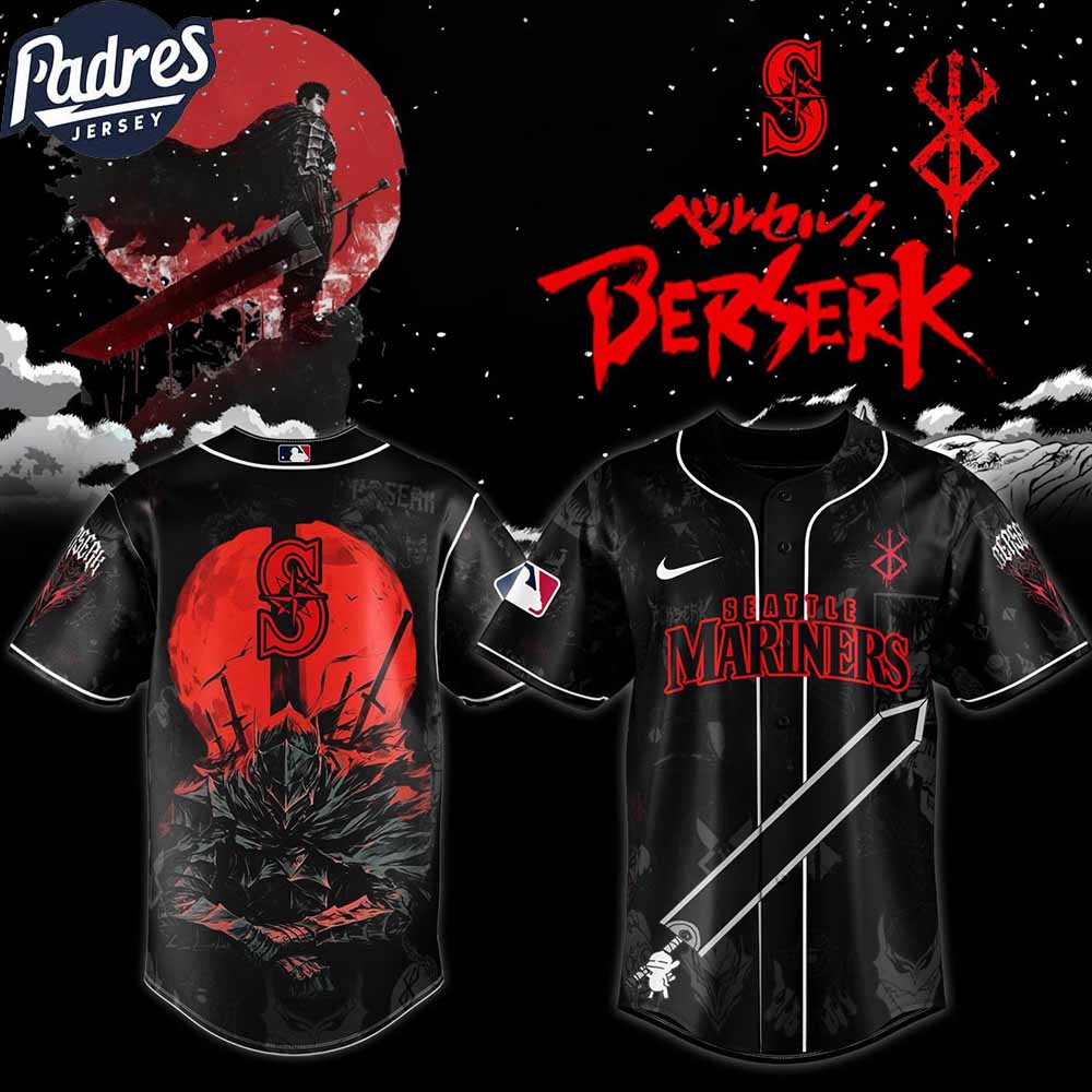 Seattle Mariners MLB X Berserk Personalized Baseball Jersey - Padres Jersey Oasis: Elevate Your Baseball Style Game