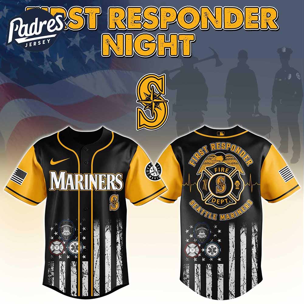 Seattle Mariners MLB x First Responders Baseball Jersey - Padres Jersey Oasis: Elevate Your Baseball Style Game