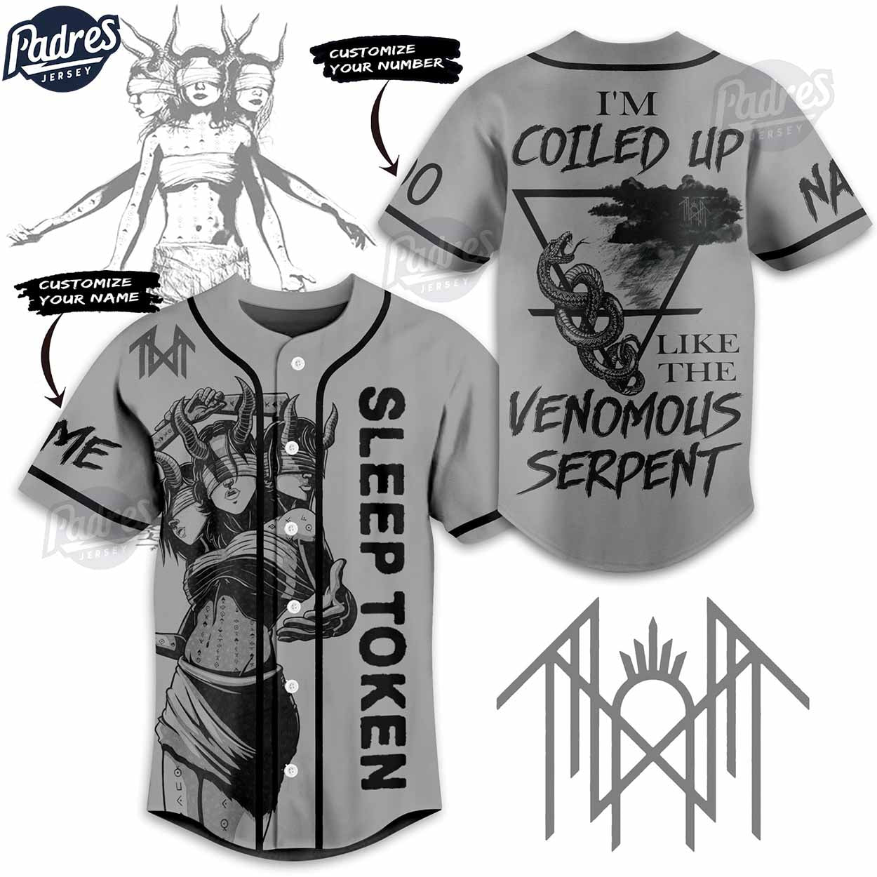 Sleep Token Rain Baseball Jersey Style - Padres Jersey Oasis: Elevate Your Baseball Style Game