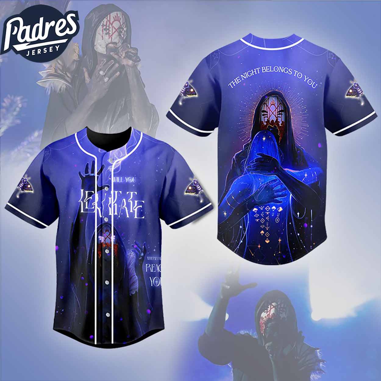 Sleep Token The Night Belongs To You Baseball Jersey - Padres Jersey Oasis: Elevate Your Baseball Style Game