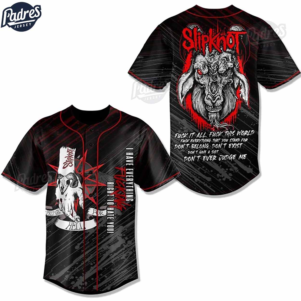 Slipknot Black Baseball Jersey - Padres Jersey Oasis: Elevate Your Baseball Style Game