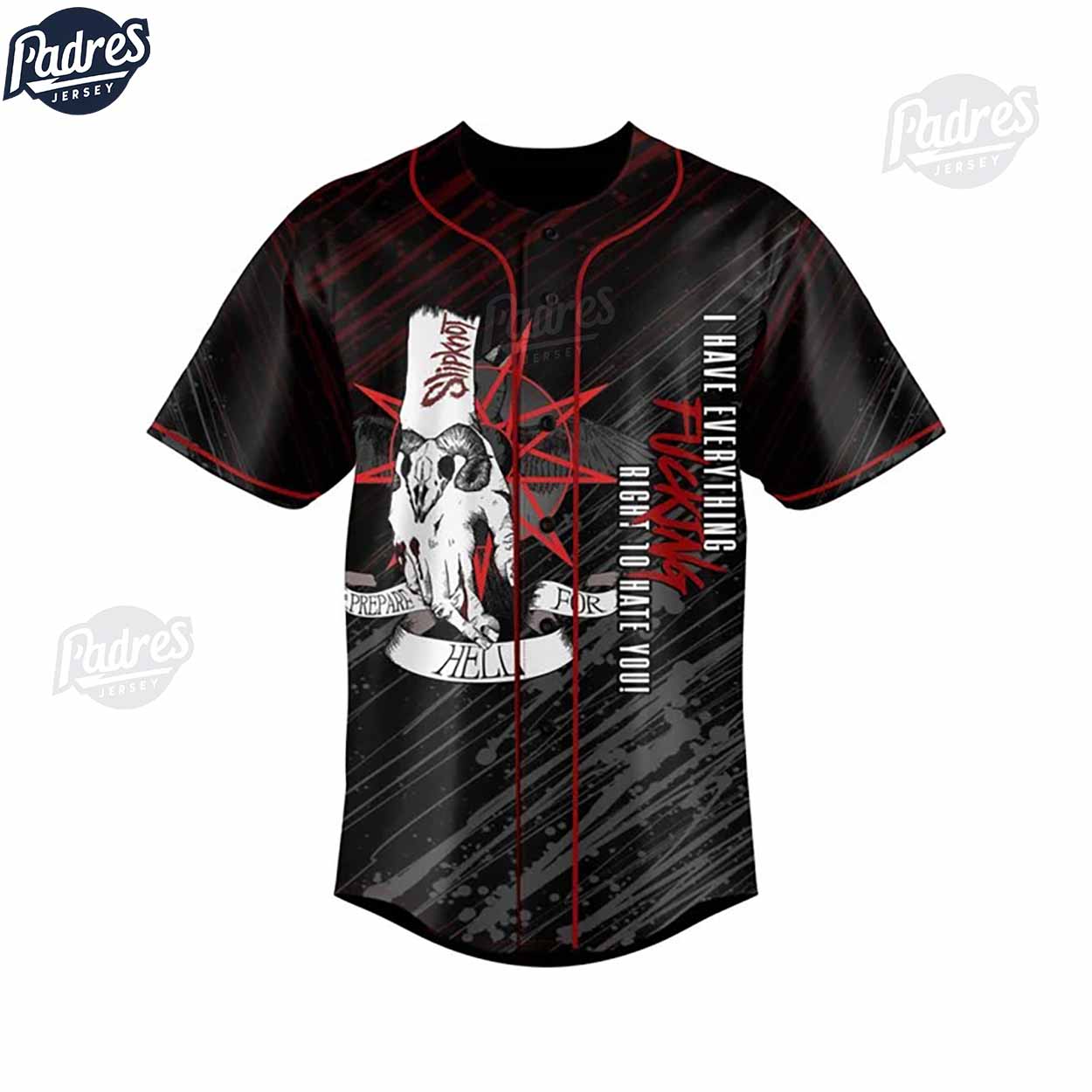 Slipknot Black Baseball Jersey - Padres Jersey Oasis: Elevate Your Baseball Style Game