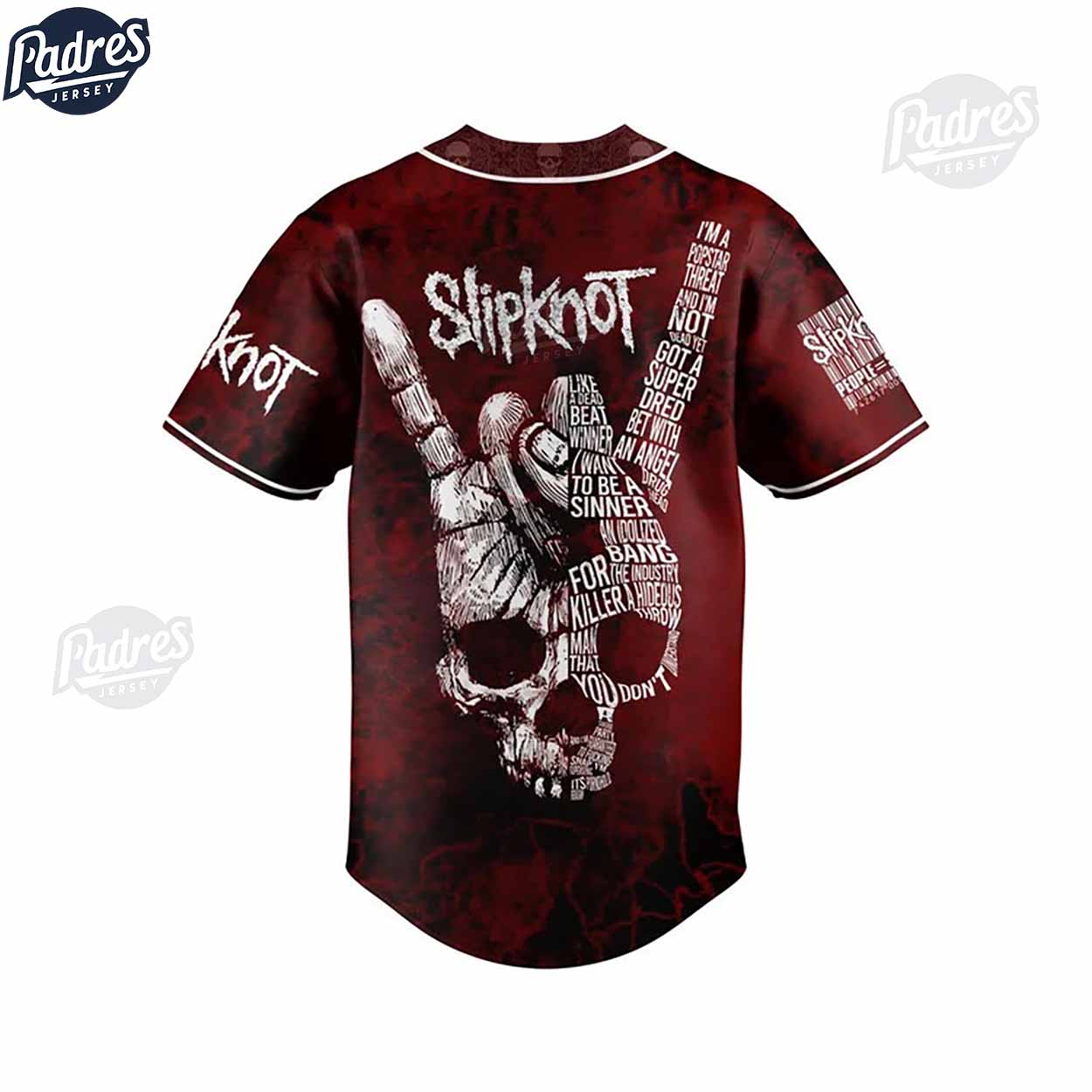 Slipknot Metallica Skull Custom Baseball Jersey - Padres Jersey Oasis: Elevate Your Baseball Style Game