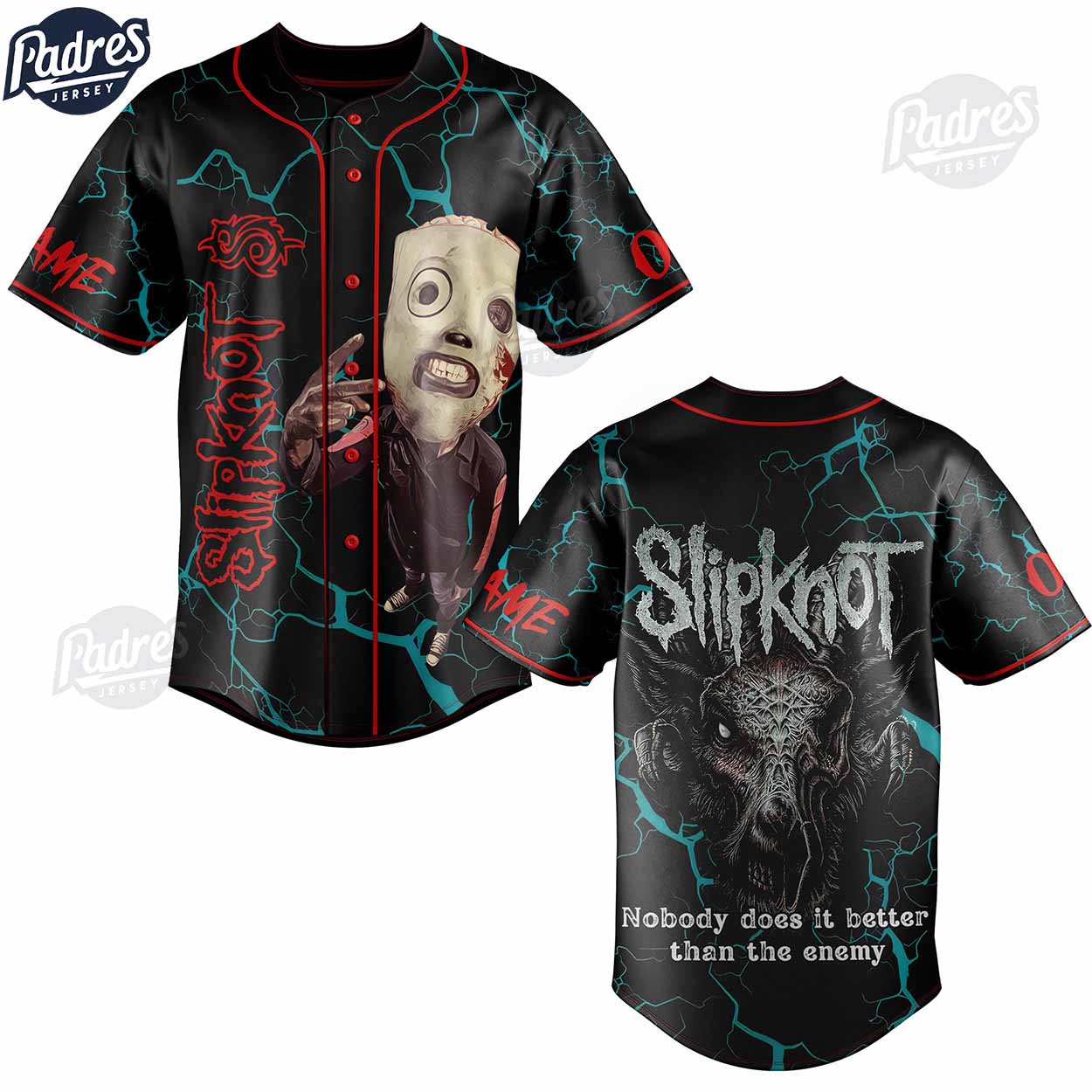 Slipknot Nobody Does It Better Than The Enemy Custom Baseball Jersey - Padres Jersey Oasis: Elevate Your Baseball Style Game
