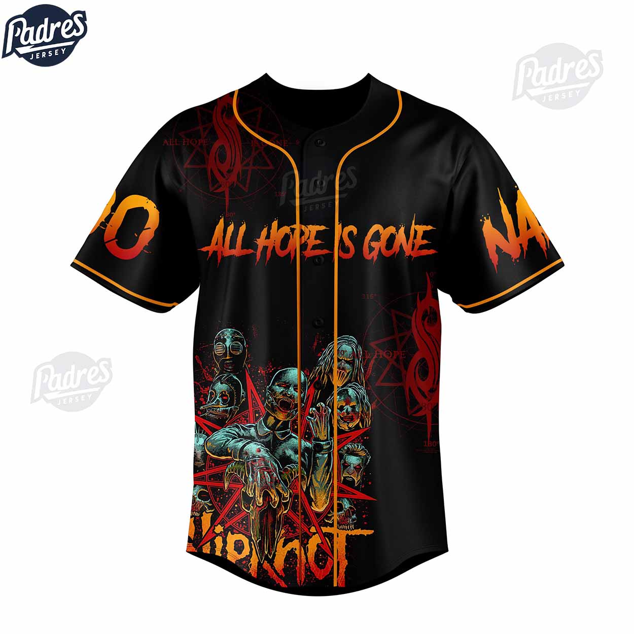 Slipknot Psychosocial Custom Baseball Jersey Style - Padres Jersey Oasis: Elevate Your Baseball Style Game
