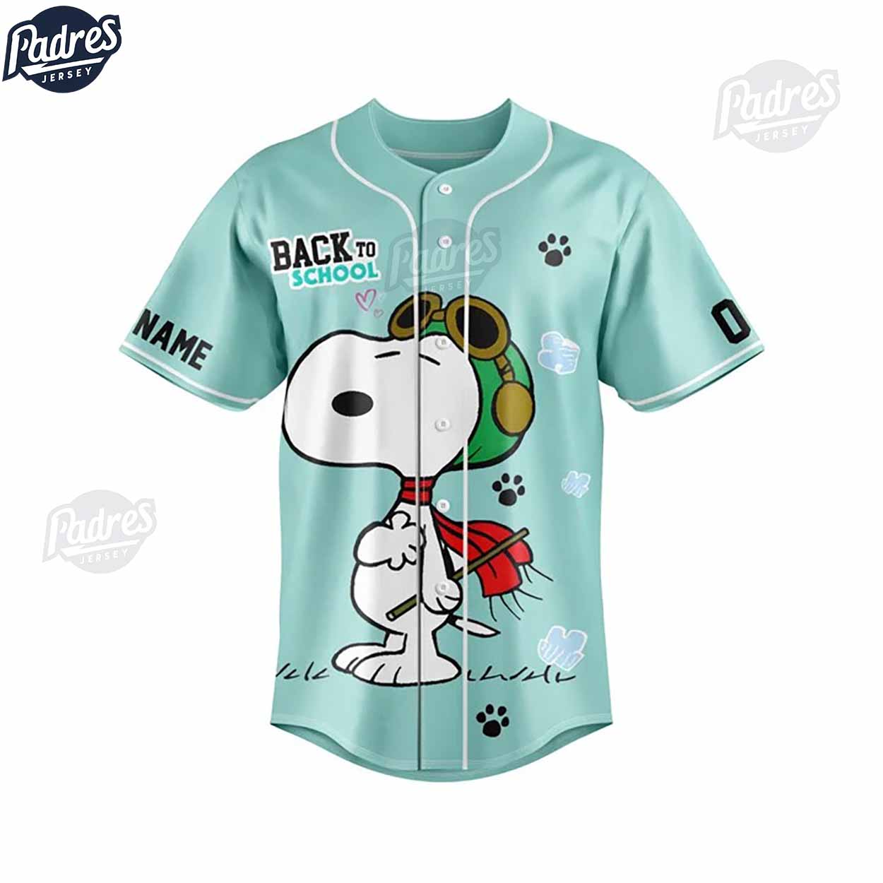 Snoopy Back To School Custom Baseball Jersey Online - Padres Jersey Oasis: Elevate Your Baseball Style Game