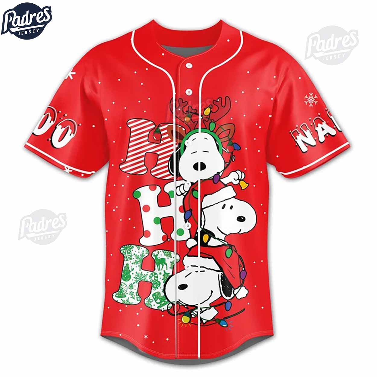 Snoopy Ho Ho Ho Christmas Baseball Jersey - Padres Jersey Oasis: Elevate Your Baseball Style Game