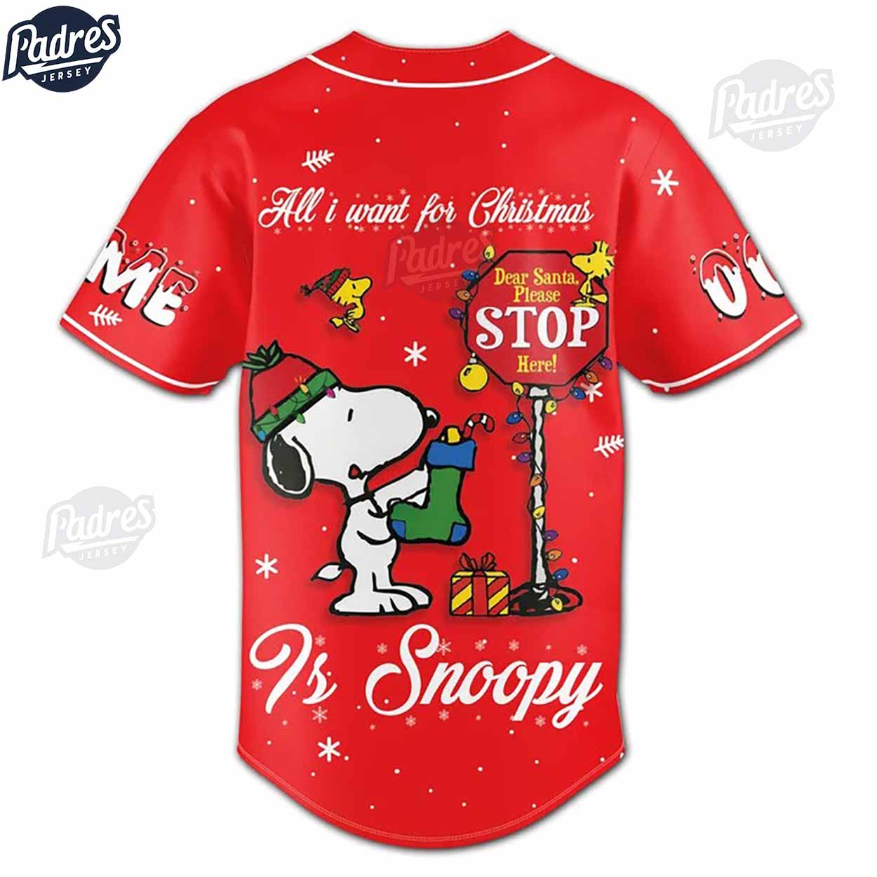 Snoopy Ho Ho Ho Christmas Baseball Jersey - Padres Jersey Oasis: Elevate Your Baseball Style Game