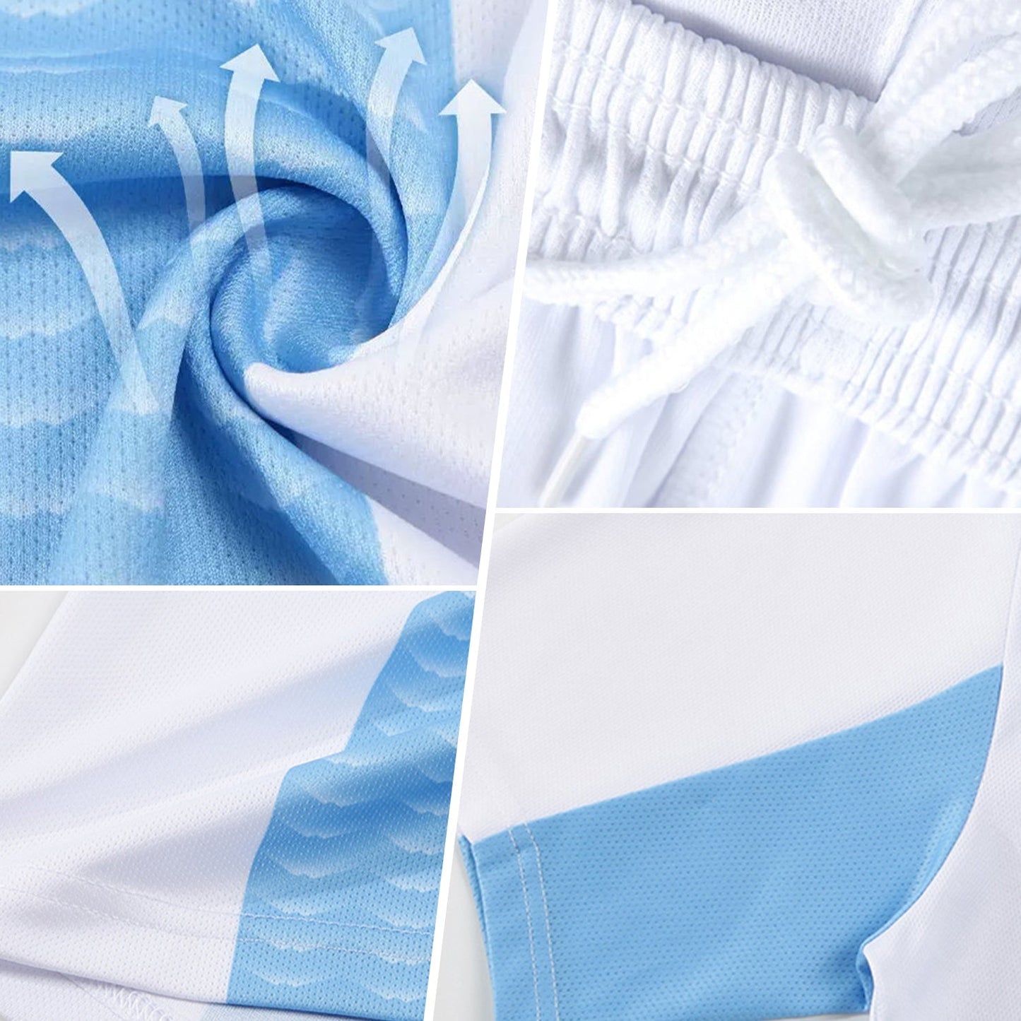 Custom Black Powder Blue-White Abstract Splatter Grunge Art Sports Sublimation Soccer Uniform Jersey
