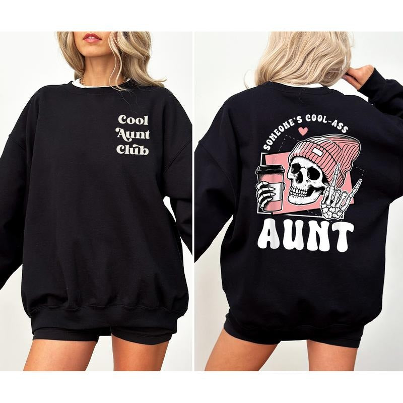 Someone's Cool Ass Aunt T-Shirt Sweatshirt Hoodie, Cool Aunts Club Tee, New Aunt Gift, Auntie Shirt, Pregnancy Announcement Gift, Baby Shower Gift