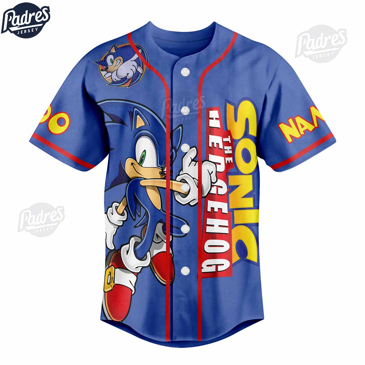 Sonic The Hedgehog Personalized Baseball Jersey Style - Padres Jersey Oasis: Elevate Your Baseball Style Game