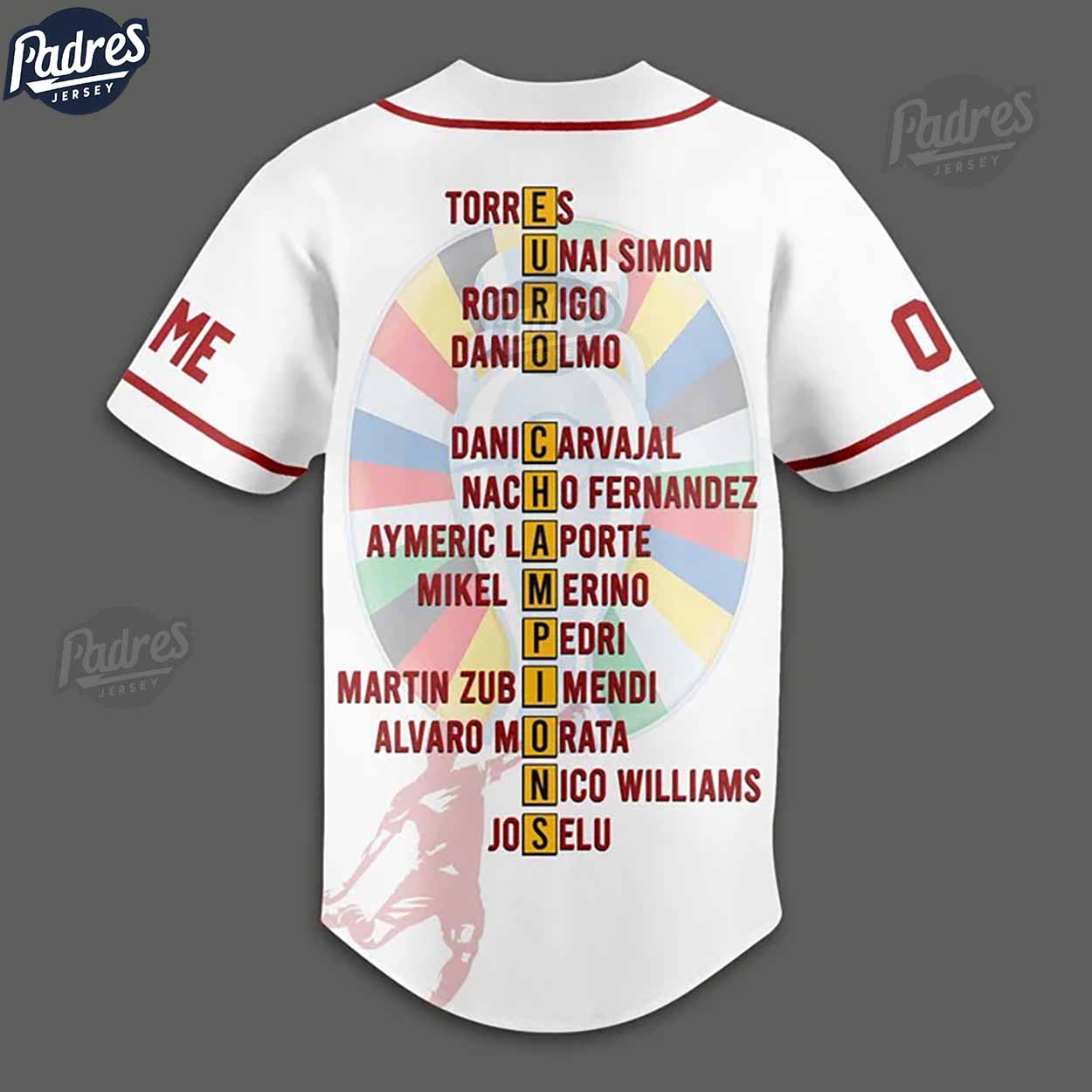 Spain 2024 Champions Of Europe Custom Baseball Jersey - Padres Jersey Oasis: Elevate Your Baseball Style Game