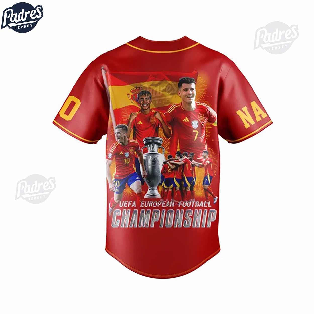 Spain Euro 2024 Champions Custom Baseball Jersey - Padres Jersey Oasis: Elevate Your Baseball Style Game